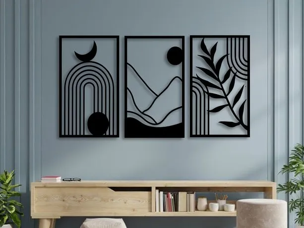 Abstract Boho Wall Decor 3 Pieces