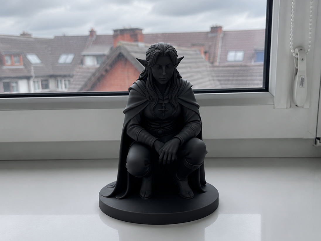 Crouching Elf Guardian
