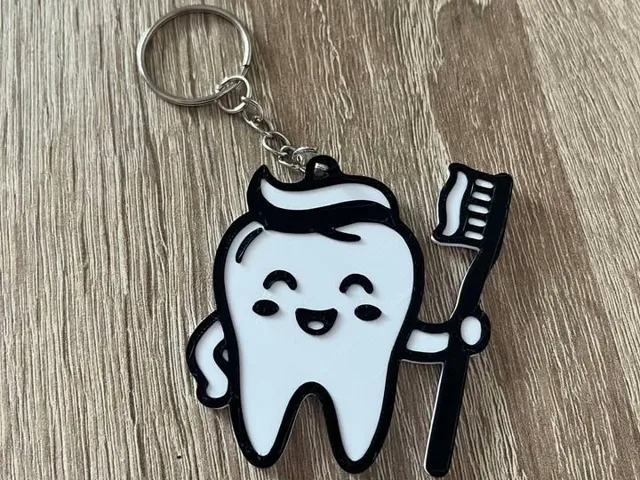 Cute Tooth Keychain for dentist or Dentist Gift