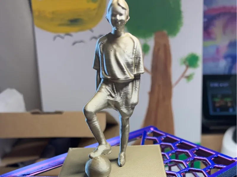 Football (Soccer) Girl Trophy Statue