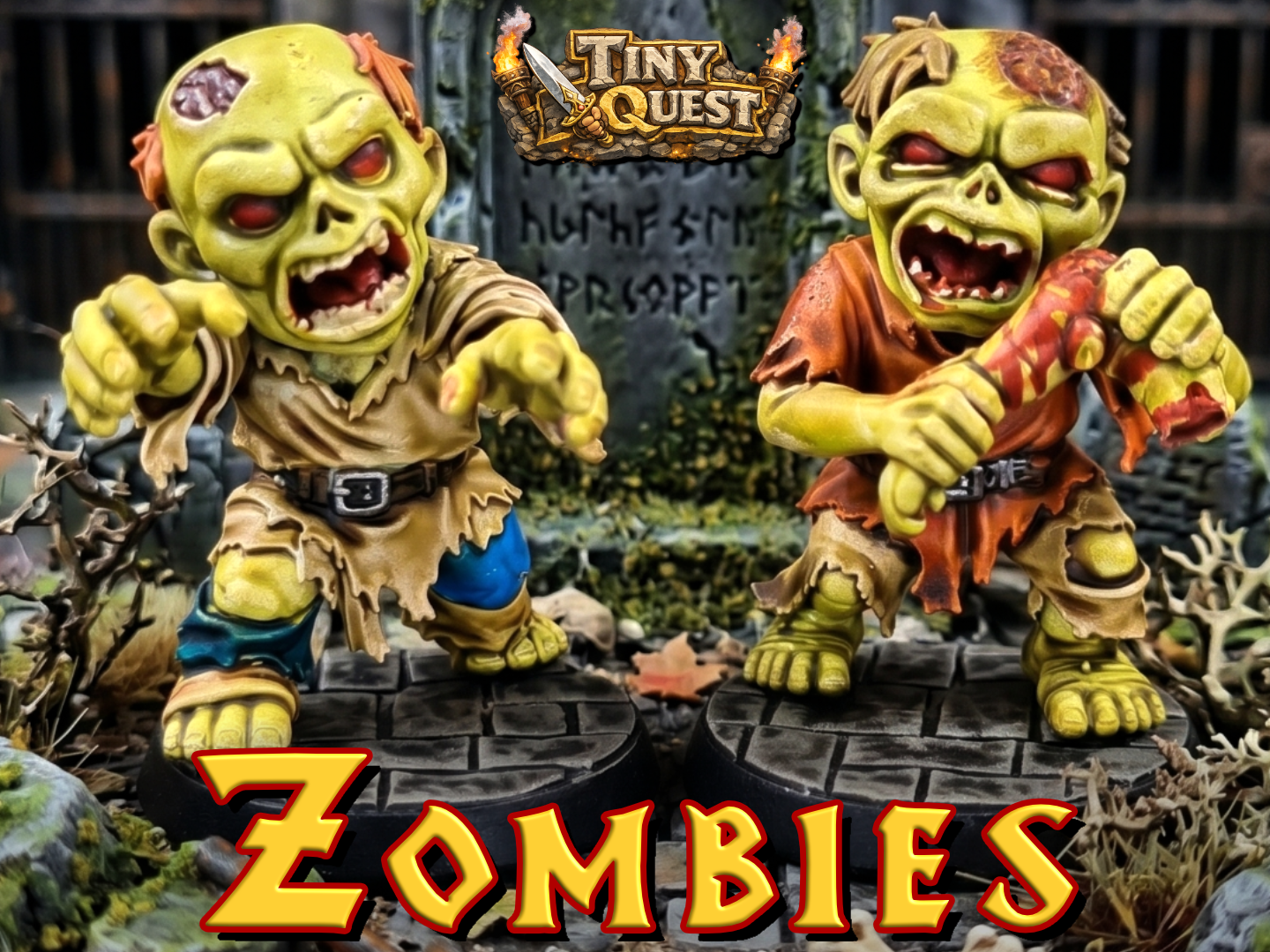 Zombies TinyQuest - figurines HeroQuest JDR