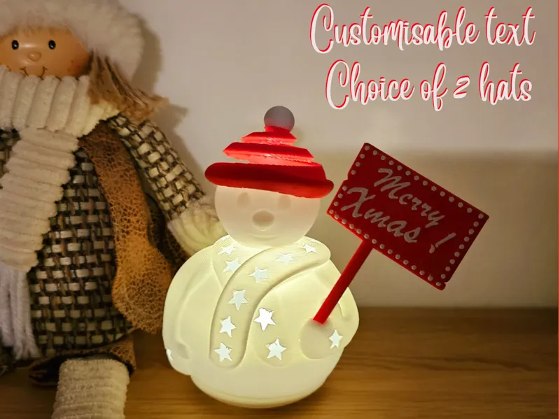 Christmas Snowman Tea Light Candle