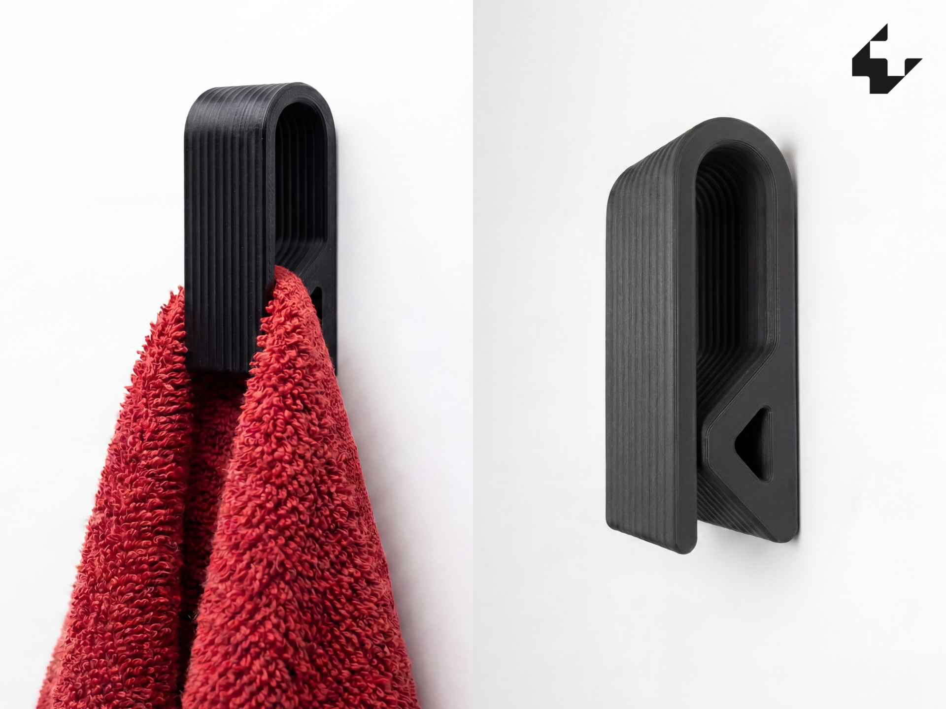 Towel Hanger | Push-In Locking Mechanism
