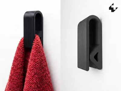 Towel Hanger | Push-In Locking Mechanism