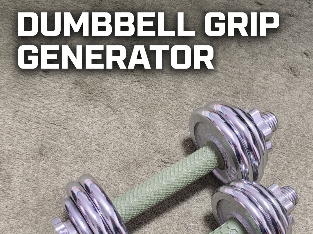 Customizable dumbbell grip maker