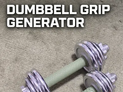 Make your own dumbbell grip bar! +Texture feature