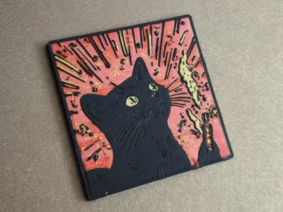 Firecracker Cat New Year Black Cat