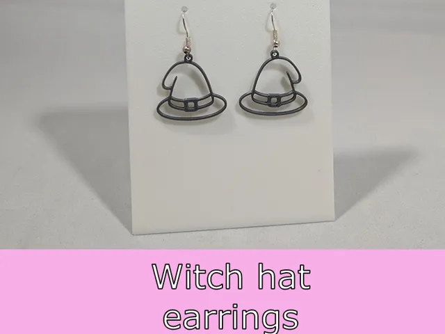 Witch hat earrings