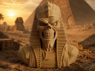 Iron Maiden Eddie Pharaon Bust (Sculpture)