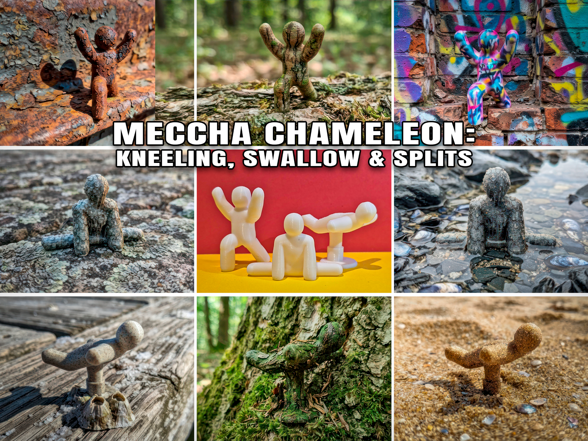 Meccha Chameleon: Kneeling, Swallow & Splits