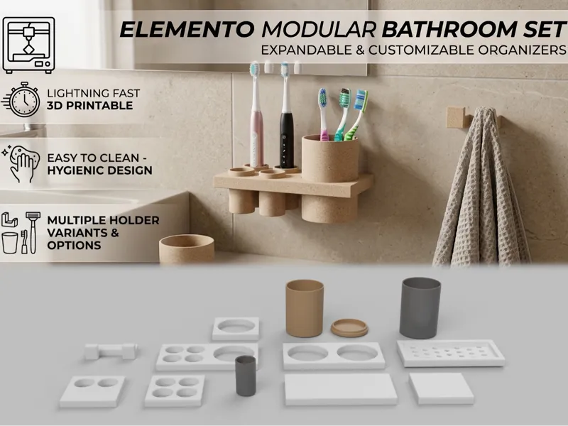 Elemento – Modular Bathroom Accessory Set