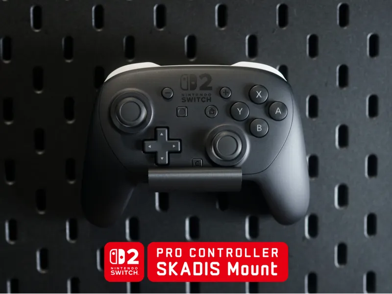 Switch 2 Pro Controller IKEA Skadis Holder