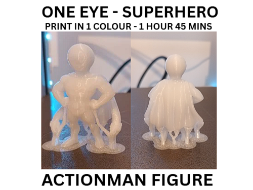 ONE EYE SUPERHERO ACTION MAN FIGURE MASCOT 