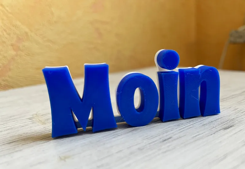 Schriftzug "Moin"