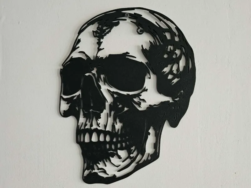art mural skull