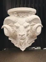 LARGE Occult Ram Head Corbel