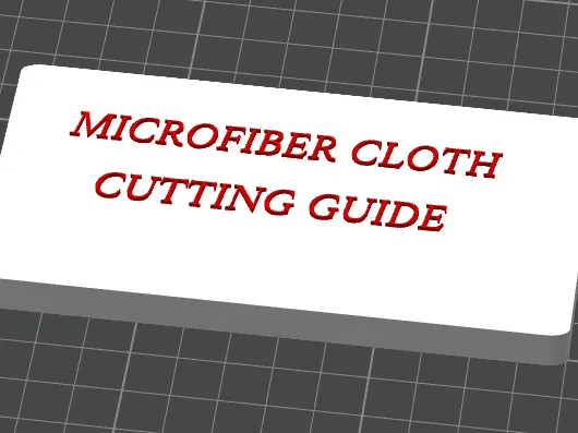 MICROFIBER CLOTH CUT GUIDE FOR BUILDPLATE CLEANERS