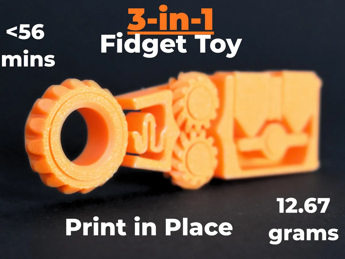 3-in-1 Fidget Toy (Print in Place) - Free 3D Print Model - MakerWorld