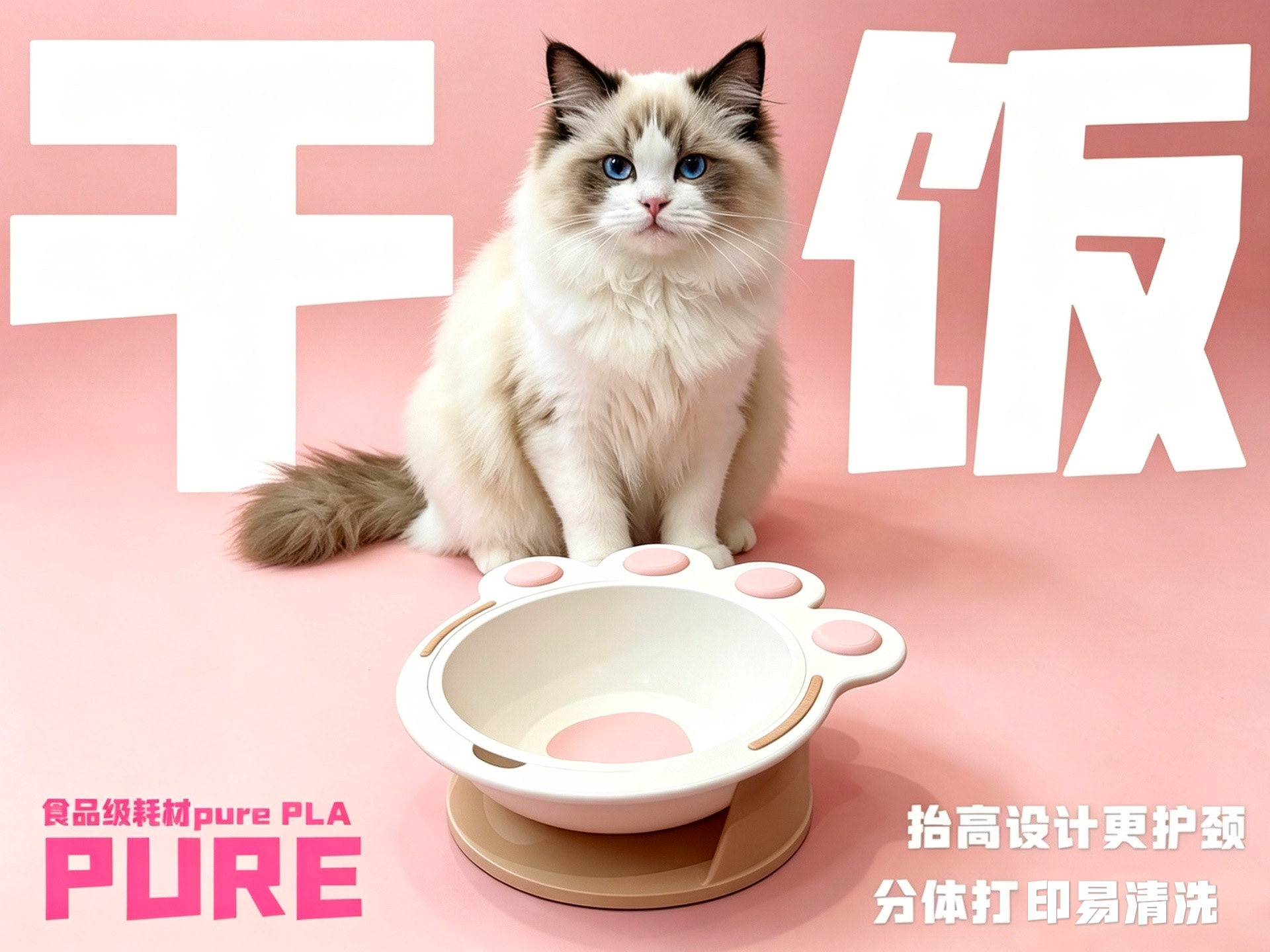 爪爪猫咪饭碗