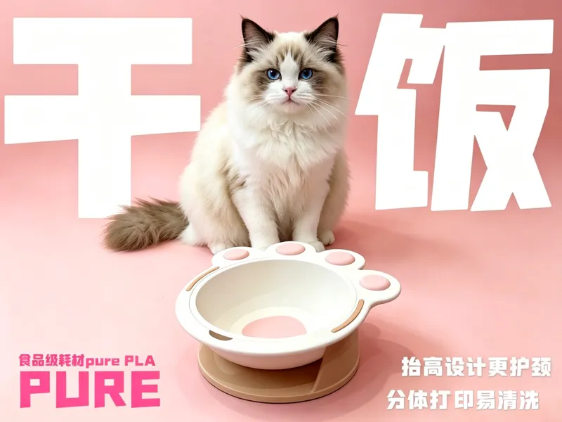 爪爪猫咪饭碗