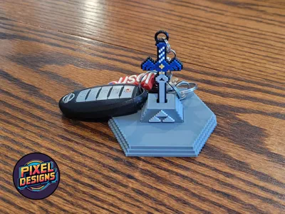 Master Sword in Stone with Keychain