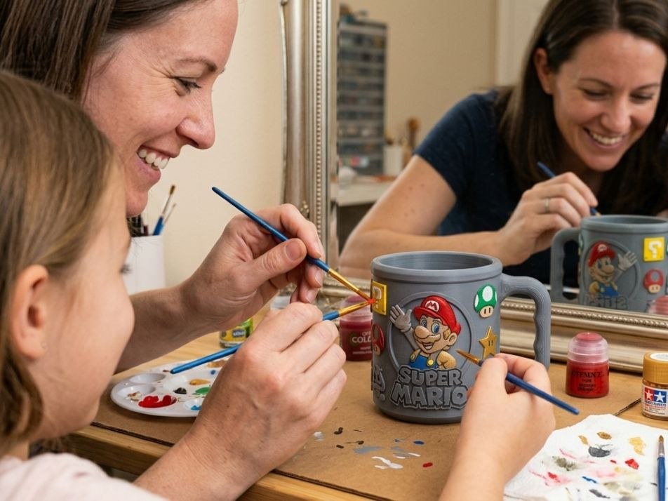 Mario Cup / Mug with one side mirrored :-)