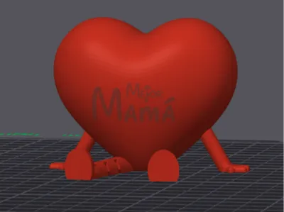 Mother's Day: heart with movable legs