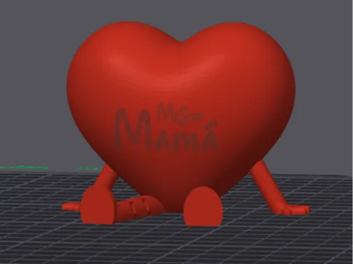 Dia de la madre: corazón con piernas móviles