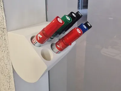 Simple dry erase marker holder