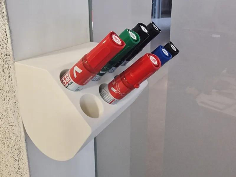 Simple dry erase marker holder