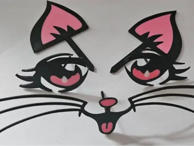 Cat cake Topper set