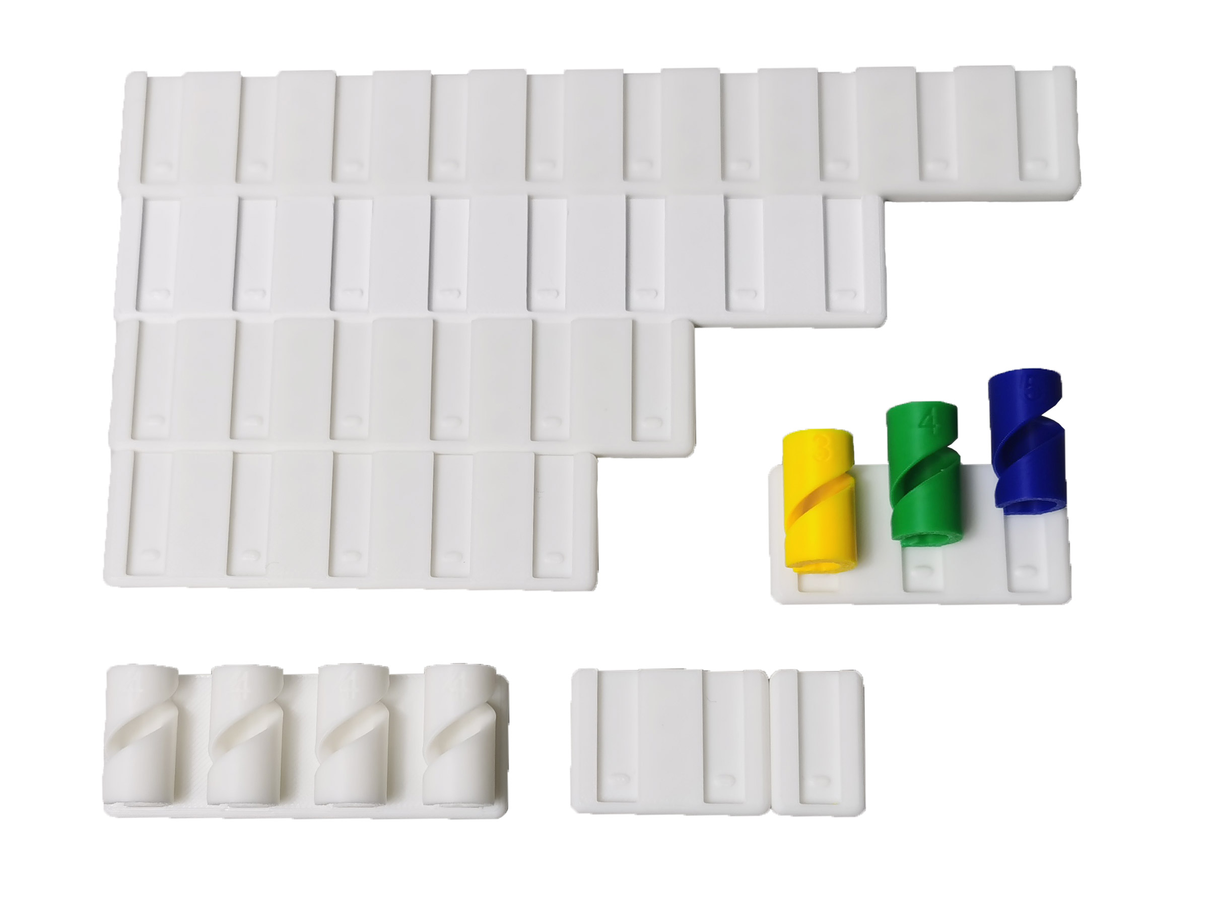 Miniatura 4 do modelo 3D 模块化桌面线缆整理器 充电线数据线固定卡 防缠绕理线器 螺旋式防脱设计