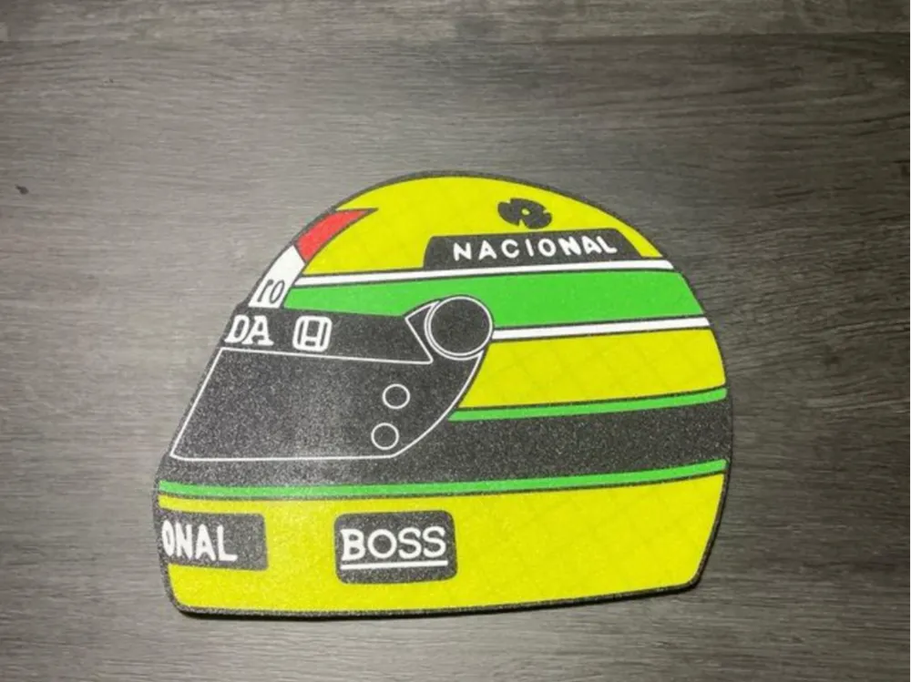 Ayrton Senna Helmet Keychain - Free 3D Print Model - MakerWorld