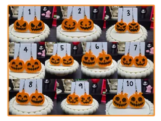 Jack-o'-Lantern Faces Earring Collection