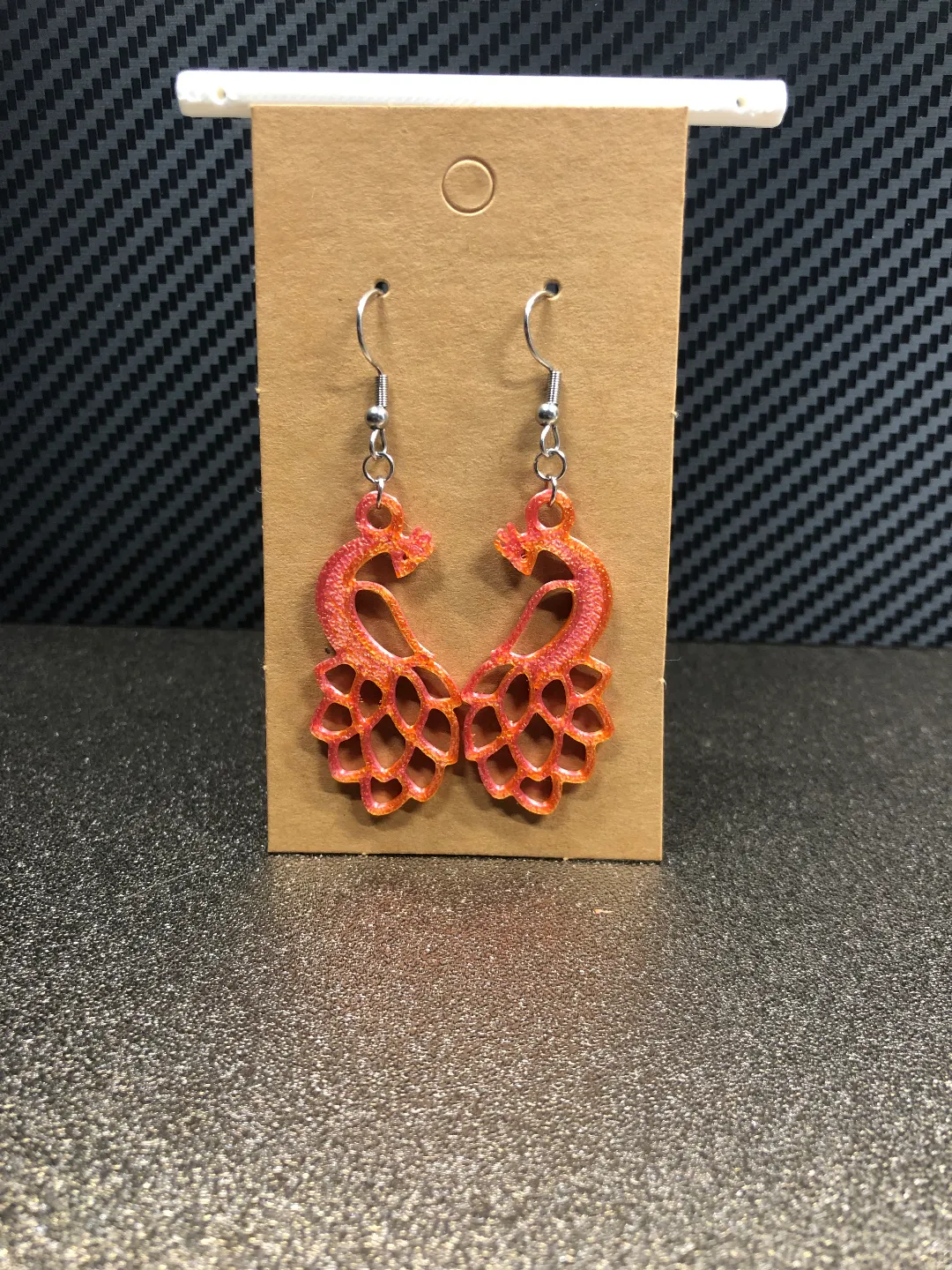 Peacock earrings no AMS 0.4 mm nozzle view 3
