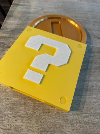 Life Size Mario Question Block and Coin