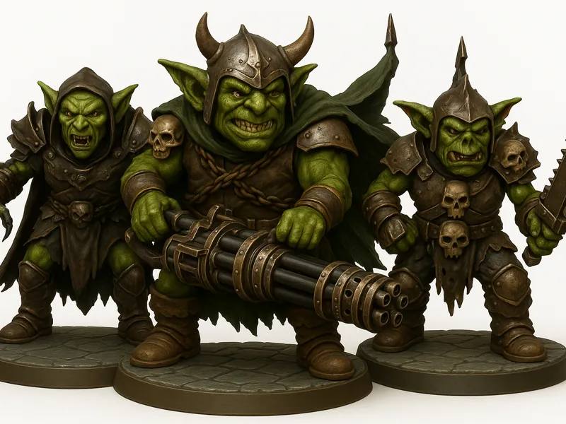 Goblin Gang with Heavy Gunner - D&D Miniatures