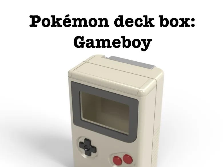 Pokemon deckbox, 60 card deckbox: Gameboy style