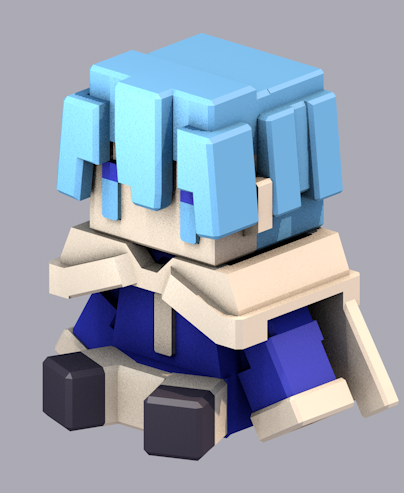 Miniatura 4 do modelo 3D 葬送的芙莉莲 辛美尔 像素风小玩偶（无AMS）
