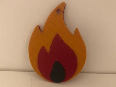 flame keychain