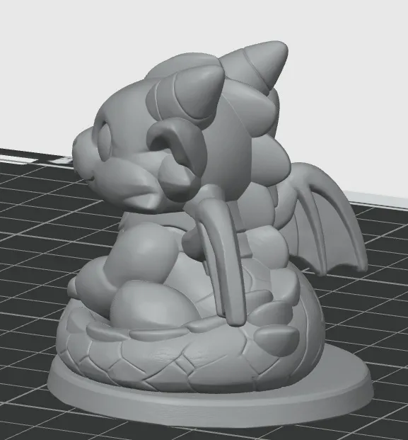Cute Baby Dragon – Easy 3D Print Figurine - Free 3D Print Model ...