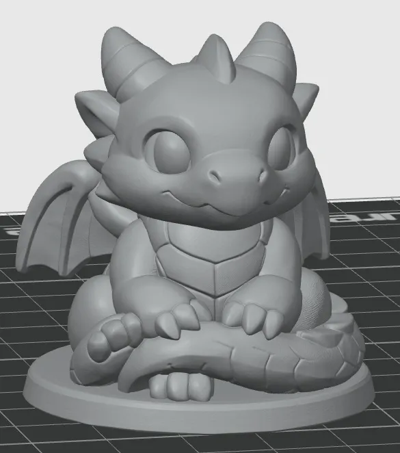 Cute Baby Dragon – Easy 3D Print Figurine - Free 3D Print Model ...