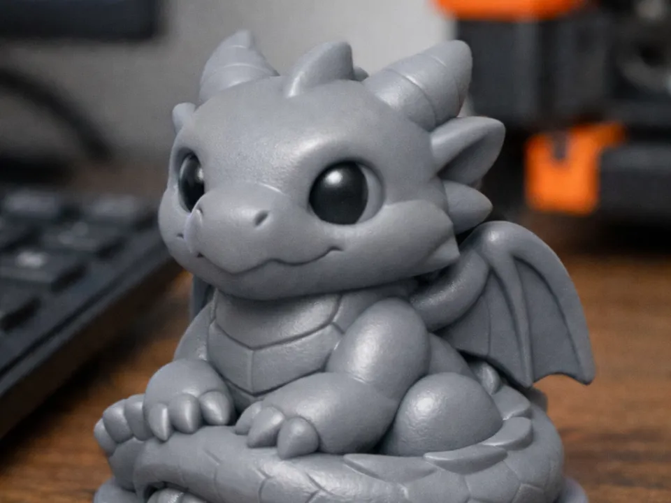 Cute Baby Dragon – Easy 3D Print Figurine - Free 3D Print Model ...