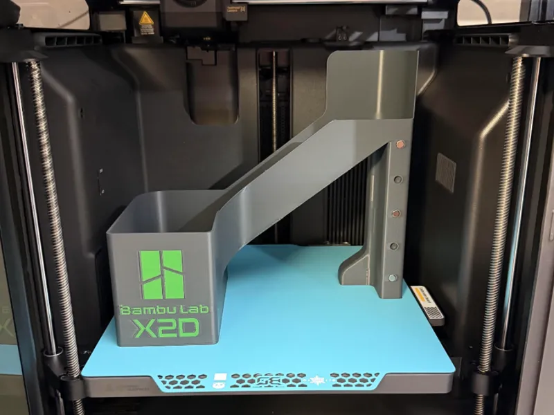 X2D Logo Poop Chute Slide - air exhaust compatible