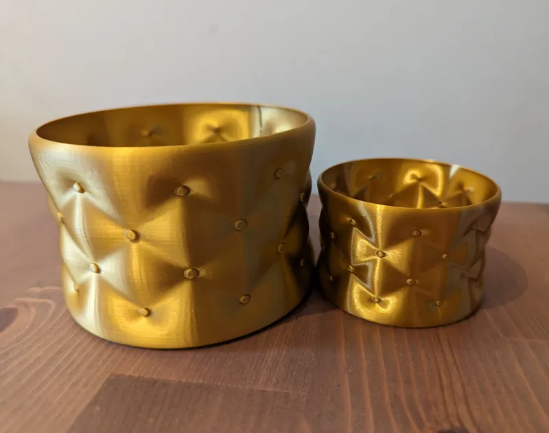 Chesterfield/Couch Texture Vase or Container
