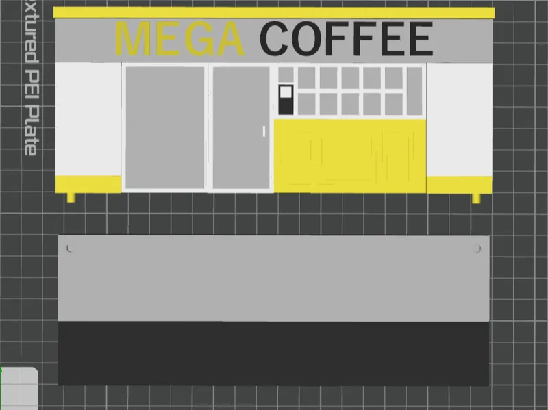 1:64 diorama (korea coffee shop) MEGA COFFEE
