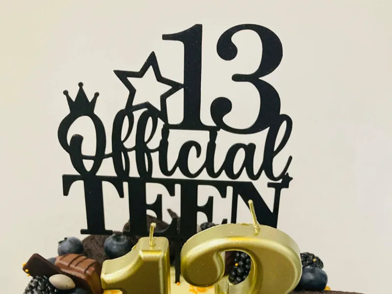 Official Teen Cake Topper "13"
