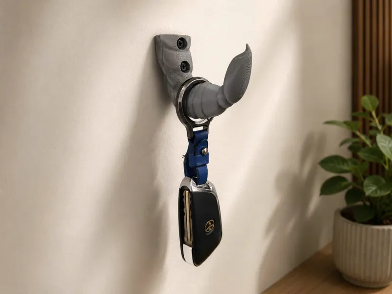Gecko Tail Wall Key Hook | Decorative Wall-Mounted