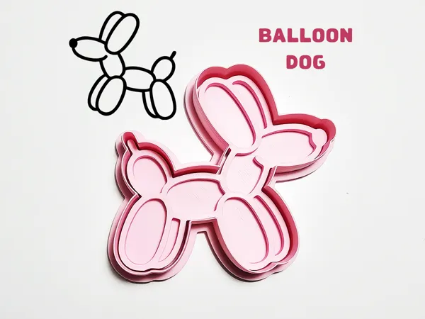 Emporte-pièce et tampon chien ballon