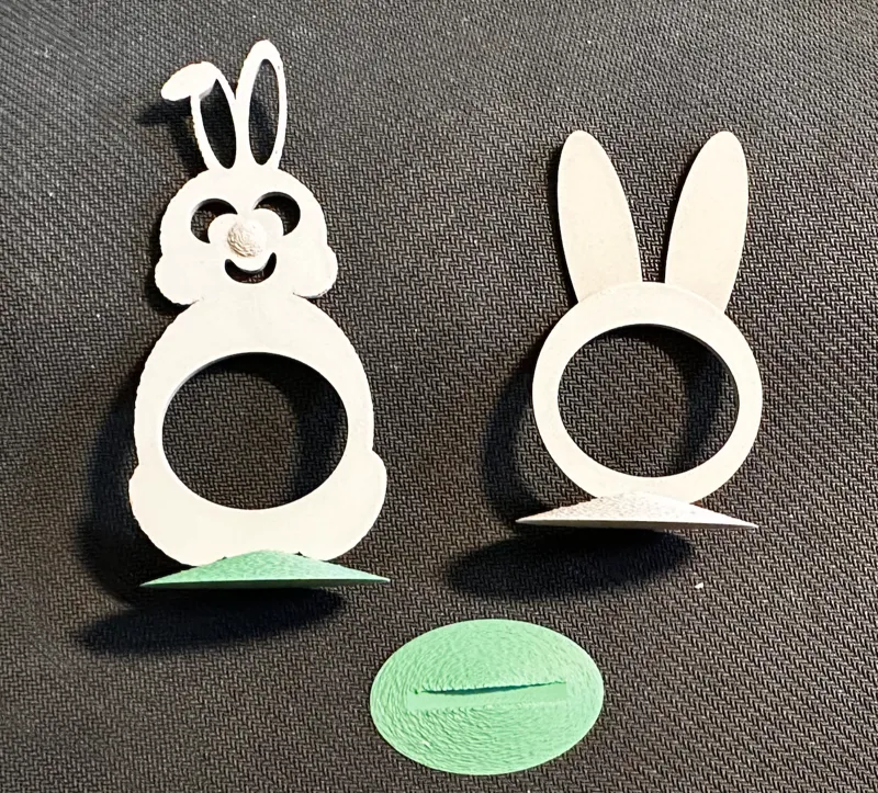 Easter bunnies for Lindor/Aldi chocolate balls or napkins.